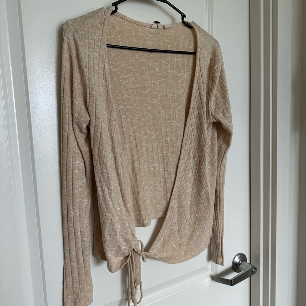 Roxy Beige Wrap Sweater